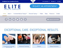 Tablet Screenshot of elitehealthservices.com